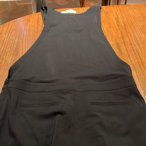 Club Monaco Pants & Jumpsuits Club Monaco Black Itallian Tropical Wool Overalls Metal Buckle